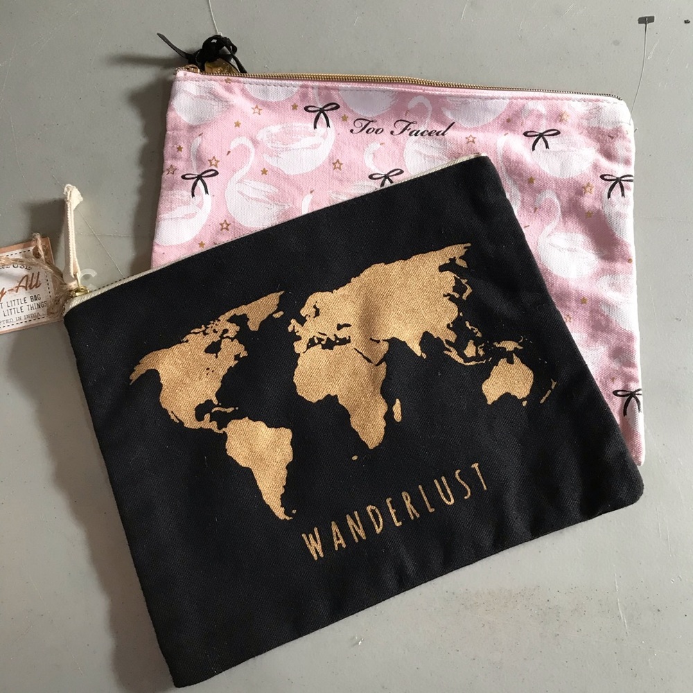 Bundle of 2 Storage Carry On Travel Makeup Bags